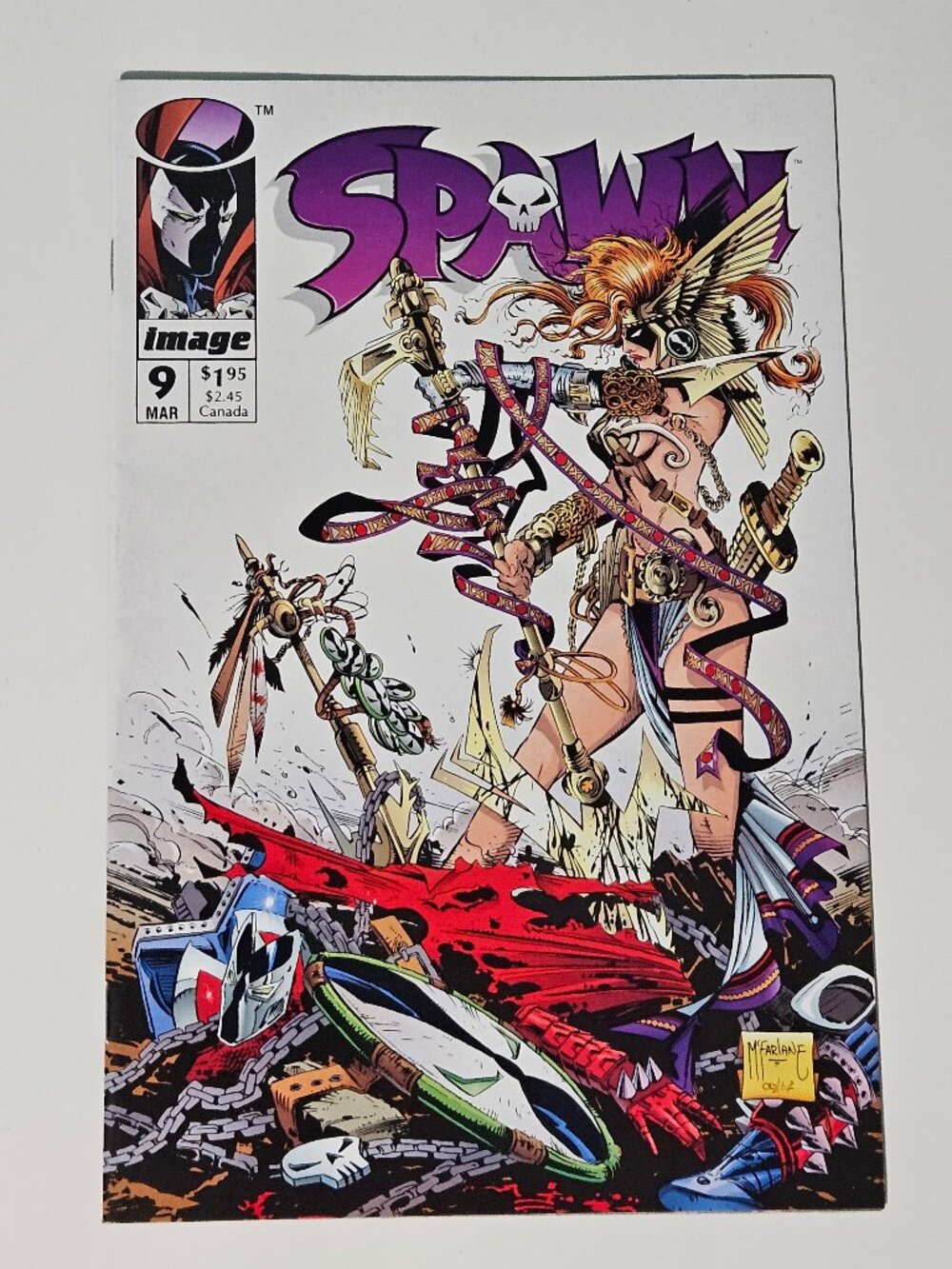 Spawn #9 (Image Comics, 1993) 1st App Angela Todd McFarlane Neil Gaiman C-029